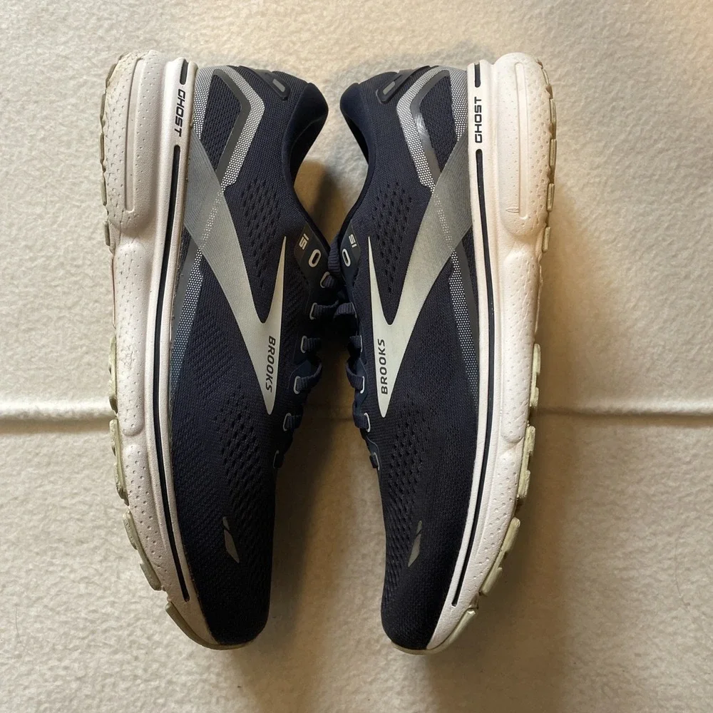 Brooks Ghost‎ 15 Running Shoes Men's Size 12 Blue Athletic Sneakers